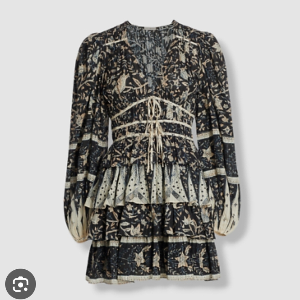 Ulla Johnson Nina Black and Cream Dress Size 12